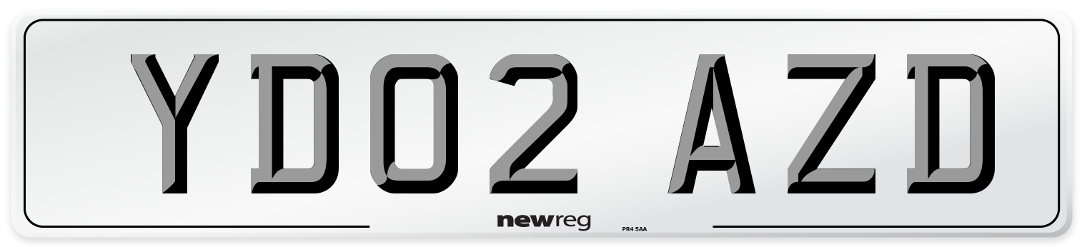 YD02 AZD Number Plate from New Reg